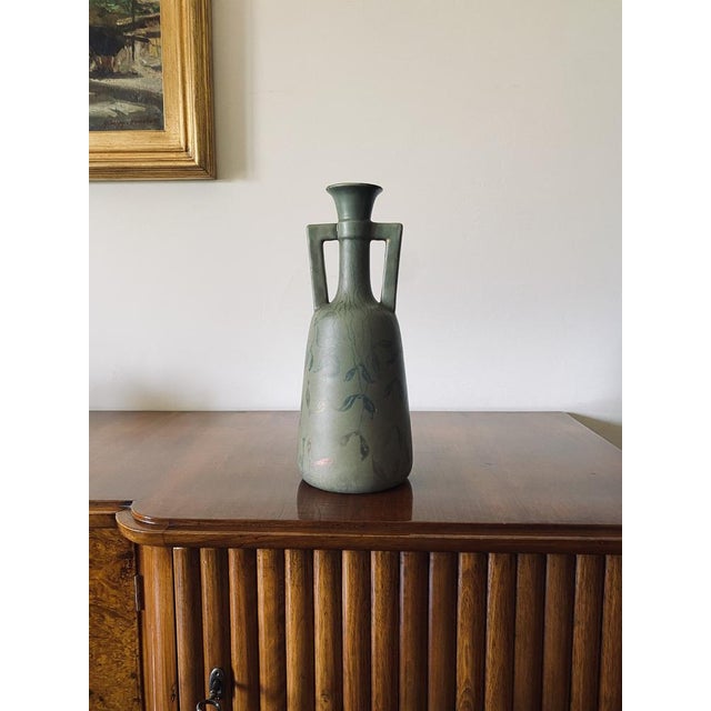 Art Deco Green Iridescent Vase, France, 1930s For Sale - Image 12 of 18