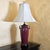 Vintage Burgundy Glazed Ceramic Table Lamp With Bell Shade, Circa Late 20th Century For Sale - Image 18 of 18