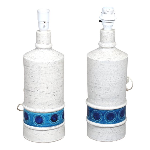 Table Lamps in Ceramic by Aldo Londi for Bitossi, 1960, Set of 2 For Sale