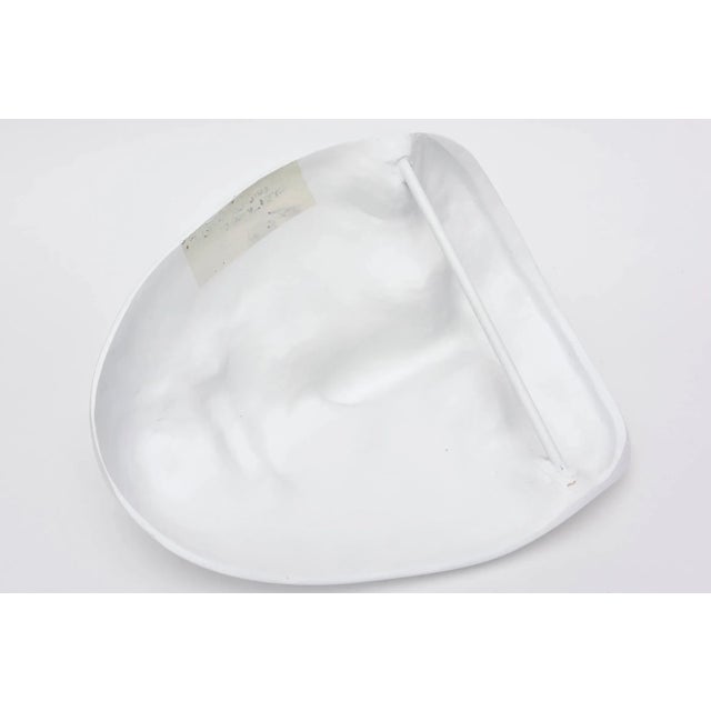 White Vintage 1960's White Resin and Plaster Face Wall Sculpture For Sale - Image 8 of 11