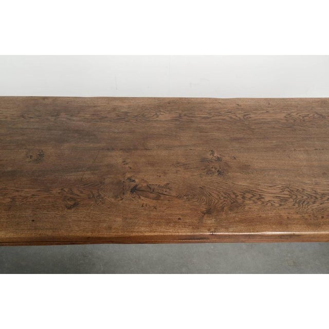 Large Antique English Oak Farmhouse Dining Table, Early 19th Century For Sale - Image 7 of 12
