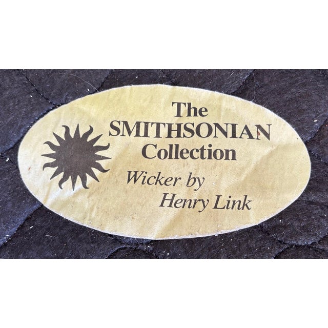 White 1980s Henry Link Smithsonian Collection Wicker Chair For Sale - Image 8 of 9