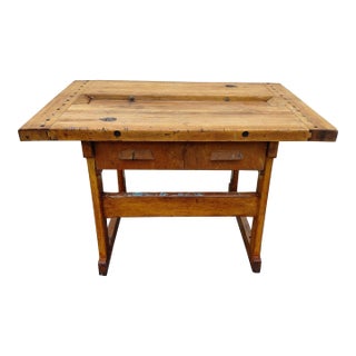 Vintage Workbench Attributed to Sheldon Kitchen Island For Sale
