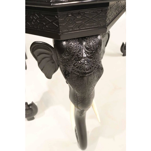 English Anglo-Indian Gampel Stoll Elephant Table For Sale - Image 3 of 8