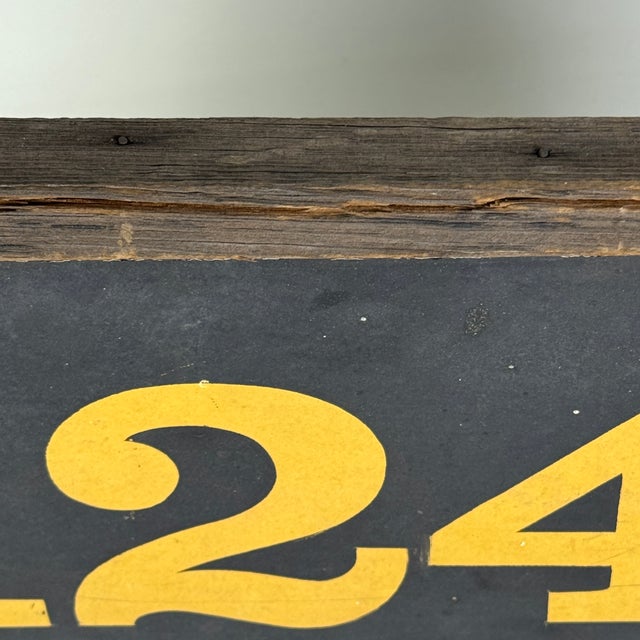Lovely Vintage Wood and Gilt House Number Sign "1243 Main St" With Great Font For Sale - Image 4 of 10
