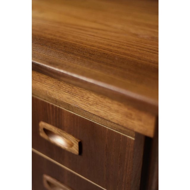 Mid-Century Scandinavian Modern Teak Desk with Drawers, 1960s For Sale - Image 14 of 18