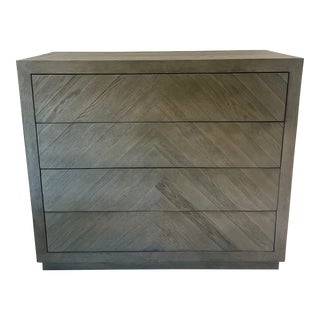 Restoration Hardware Herringbone 4-Drawer Dresser For Sale
