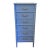 1970s Henry Link Bali Hai Faux Bamboo Lingerie Chest in Custom High-Gloss Blue Lacquer For Sale