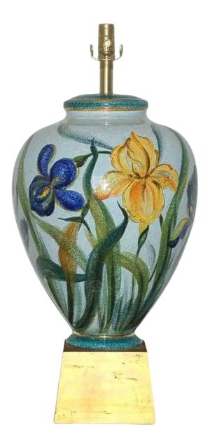 Marbro Porcelain Lamp Blue Green
