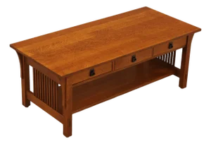 Stickley Mission Collection Oak Coffee Table With Drawers
