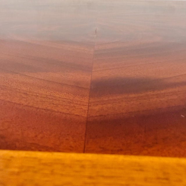 Late 20th Century Neoclassical Flame Mahogany & Satinwood Inlaid Curule Coffee Table For Sale - Image 18 of 18