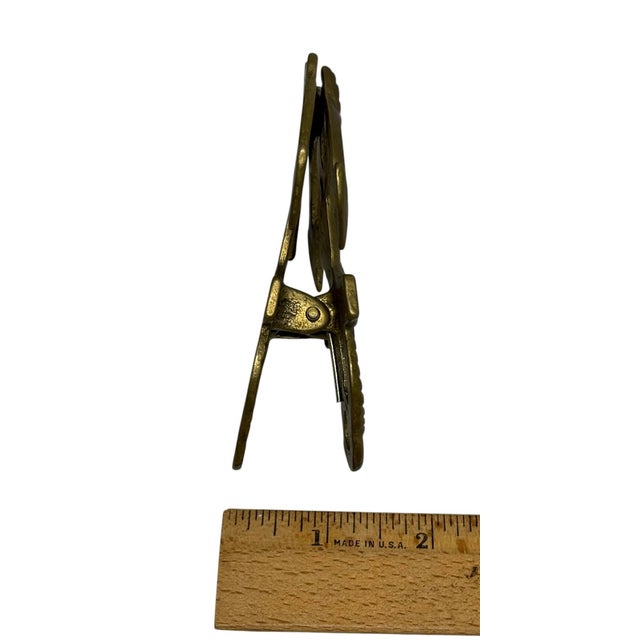 Solid Vintage Brass Ship Anchor Door Knocker — Nautical 4” Tall For Sale - Image 9 of 12