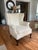 Queen Anne Queen Anne Crewel Embroidered Wingback Armchair For Sale - Image 3 of 9