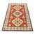 Kazak Rug 4'2'' X 6'1'' Orange Wool Tribal Hand-Knotted Oriental Carpet For Sale