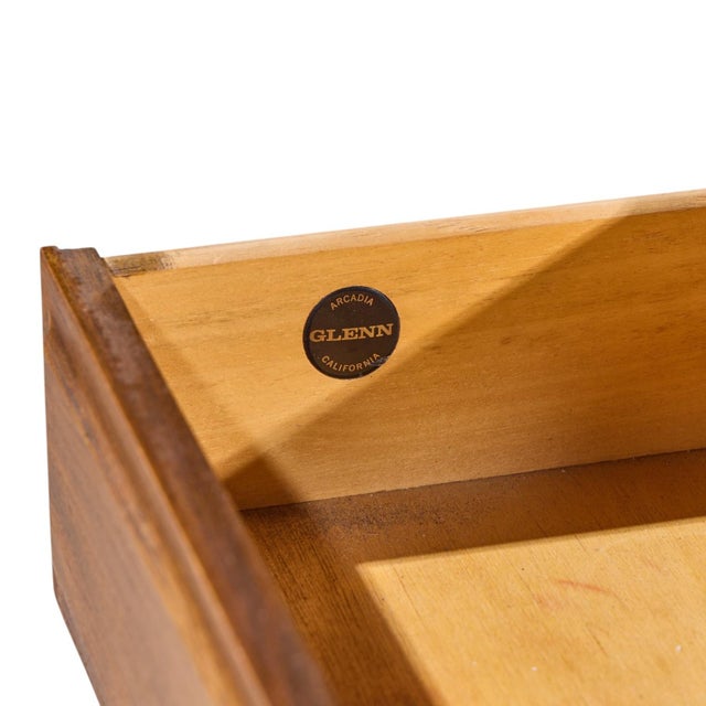 John Kapel for Glenn of California Mid Century Walnut Drop Leaf Expandable Bar Cart For Sale - Image 15 of 15