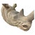 Large Realistic Rhinoceros Head Bust Sculpture on Metal Stand For Sale - Image 3 of 12