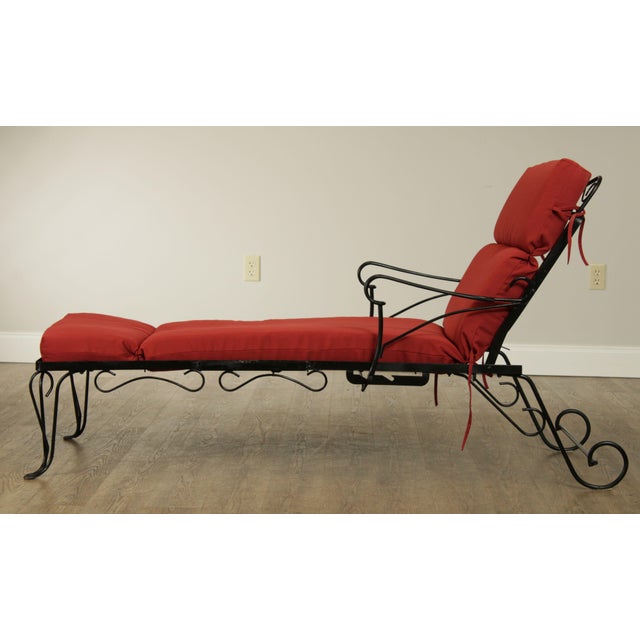 Vintage Wrought Iron Patio Chaise Lounge Chairish