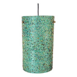 Polyester Green Sugar Tube Pendant Lamp, 1960s For Sale
