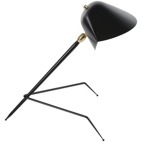 Mid-Century Modern Black Tripod Lamp by Serge Mouille For Sale - Image 6 of 9