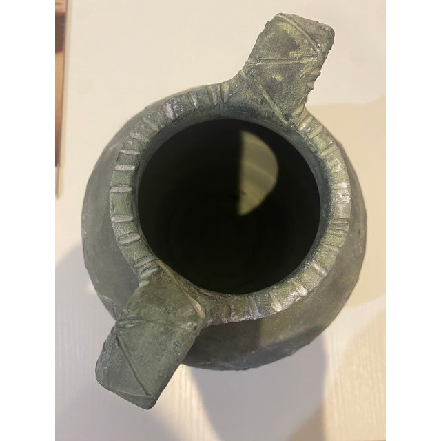 Mid-Century Modern Vintage Spanish Mid-Century Modern Studio Pottery Amphora Vase For Sale - Image 3 of 4