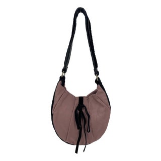 Yves Saint Laurent Mauve Canvas Rive Gauche Shoulder Bag For Sale
