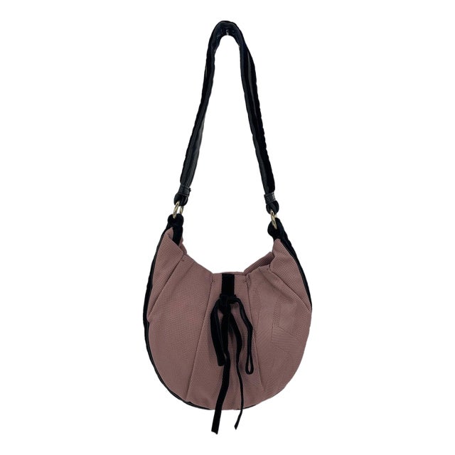 Yves Saint Laurent Mauve Canvas Rive Gauche Shoulder Bag For Sale