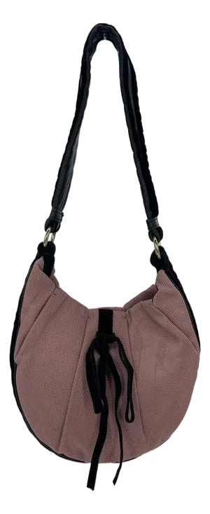 Yves Saint Laurent Mauve Canvas Rive Gauche Shoulder Bag
