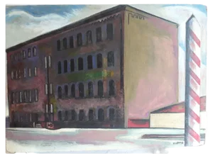 Norbert Louis, Die Alte Schlosskaserne in Kaiserslautern, 1953, Mixed Media