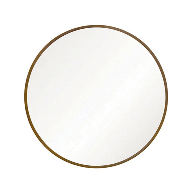 Metal Matthew Izzo Home Olympia Antique Brass Sculptural Side Table With Inset Mirror Top and Marble Base For Sale - Image 7 of 7