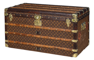 Antique French Trunk in Woven Monogram Canvas from Louis Vuitton, 1896