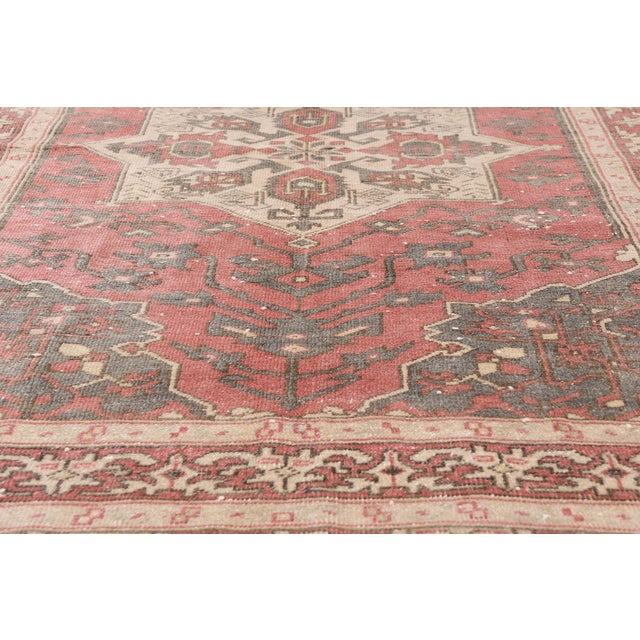 Mid 20th Century Vintage Turkish Oushak Rug, 03'10 X 06'01 For Sale - Image 5 of 10