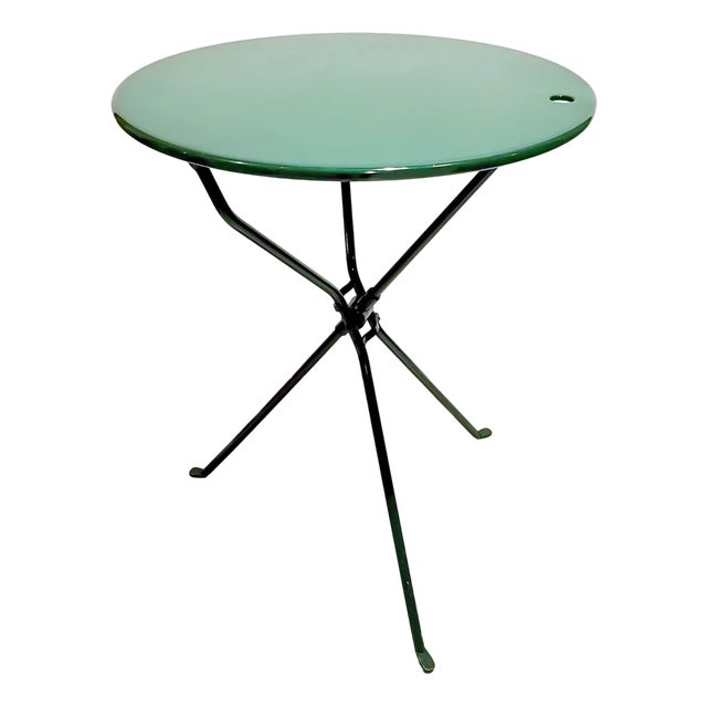 Cumano Table in Green Metal by Achille Castiglioni for Zanotta, 1980s For Sale