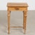 Danish country pine side table with attractive turned legs and stretcher; small single drawer. Note the drawer has a...
