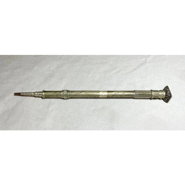 19th Century Antique 19th Century Silver Mechanical Retractable Calendar Wax Seal Pencil For Sale - Image 5 of 11
