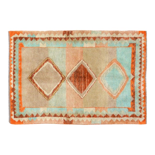 Vintage Gabbeh Knotted Wool Rug, 2'7''x4'9'' For Sale