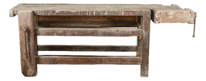 Industrial Carpenter's Table with Double Vice