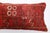 Red Antique Handwoven Tribal Wool Throw Lumbar Pillow Cushion -16'' X 46'' For Sale - Image 8 of 10