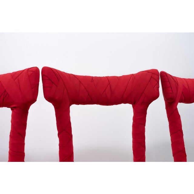 Red Mummy Chairs by Peter Traag, 2007, Set of 6 For Sale - Image 8 of 17