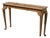 1980s Handcrafted Queen Anne Sofa Table, Fire-Figured Sugar Pine Top For Sale