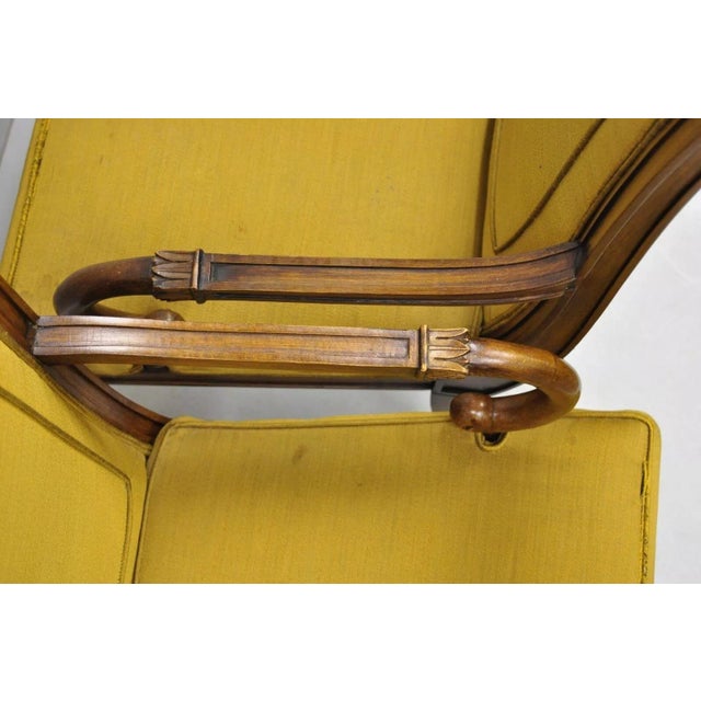 Wood Mid 20th Century Karges French Regency Style Klismos Saber Leg Walnut Dining Chair - Set of 6 For Sale - Image 7 of 11