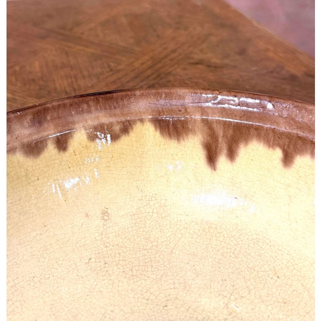 French 19th Century French Provençal Glazed Terracotta Serving Bowl For Sale - Image 3 of 8