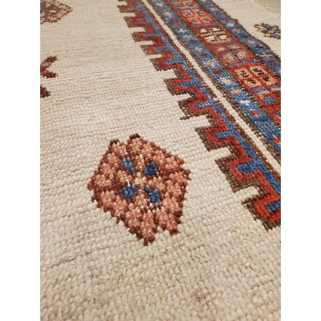 Persian Antique Persian Bakhshaish Carpet, Handmade Wool Oriental Rug, Ivory and Rust For Sale - Image 3 of 14