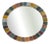 Vintage Round Ceramic Mosaic Mirror For Sale