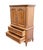 Drexel Heritage Brittany Collection Solid Pecan Country French Style 41" Door Chest W. Floral Accents 202-420 For Sale - Image 9 of 18