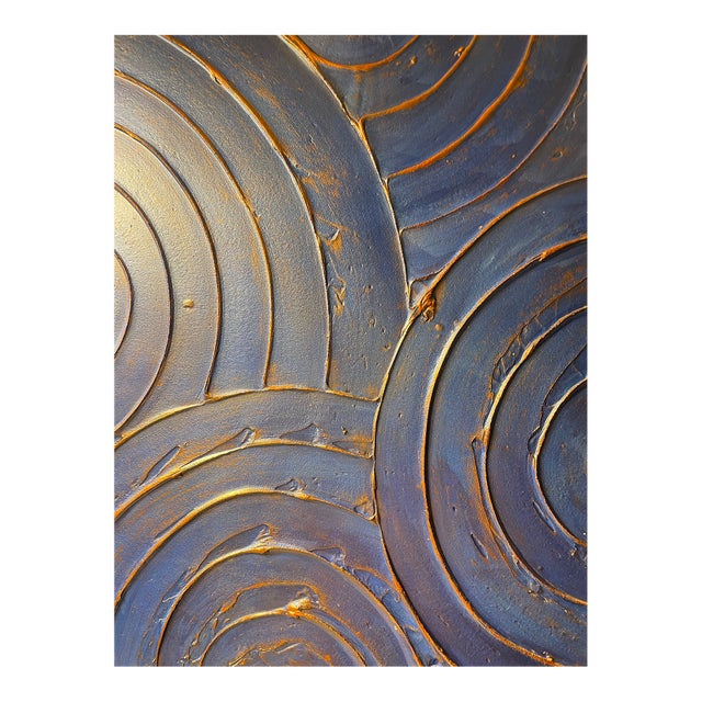 Contemporary Textured Gold Abstract | 16” X 20” | Original Denver Artist For Sale