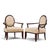 Contemporary Barbara Barry for Baker Furniture Mahogany Oval X Back Lounge Chairs - Pair For Sale - Image 3 of 12