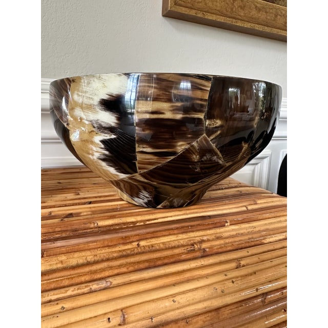 Black Vintage Extra Large Horn Bowl, Made in France For Sale - Image 8 of 14