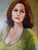 1970s Mid-Century Impressionist Woman Portrait Oil on Canvas Painting, Framed For Sale - Image 4 of 12