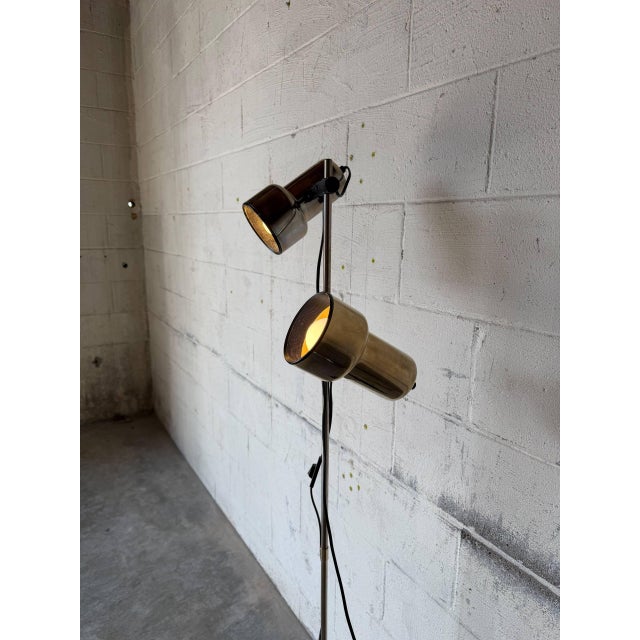 Metal 1950s Mid-Century Modern Metal Floor Lamp With Adjustable Shades For Sale - Image 7 of 10
