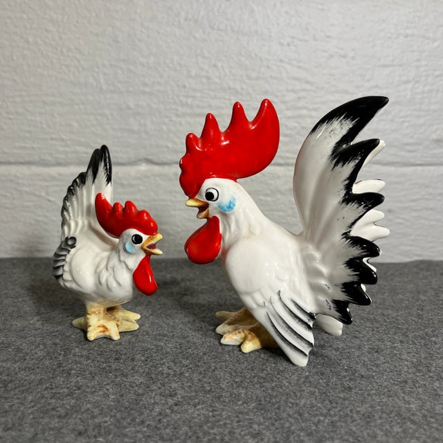Ceramic Late 20th Century Vintage Ucagco Ceramic Roosters - Set of 2 For Sale - Image 7 of 8